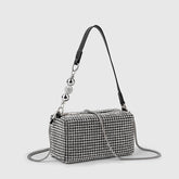 Sac à bandoulière en perles et strass, sac à main portable avec diamants brillants
